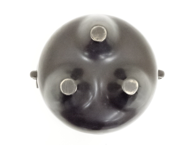  般若勘渓造　唐銅鬼面風炉（畠春斎釜添）（共箱）